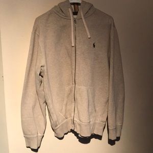 Polo zip up jacket tan